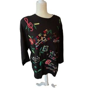 VTG JK America Christmas Carol shirt size 18/20 Ugly Christmas sweater